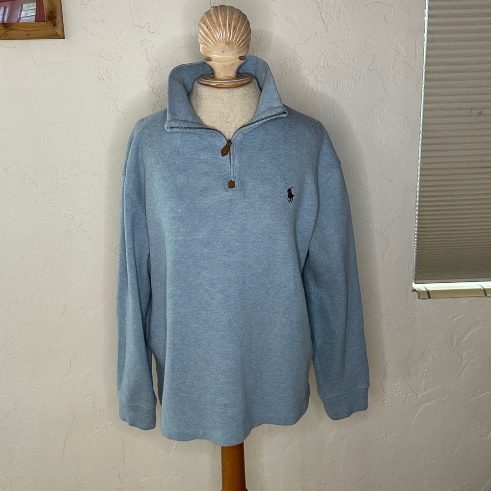 Polo Ralph Lauren Men's Half Zip Pullover Sweater Gray Size Medium